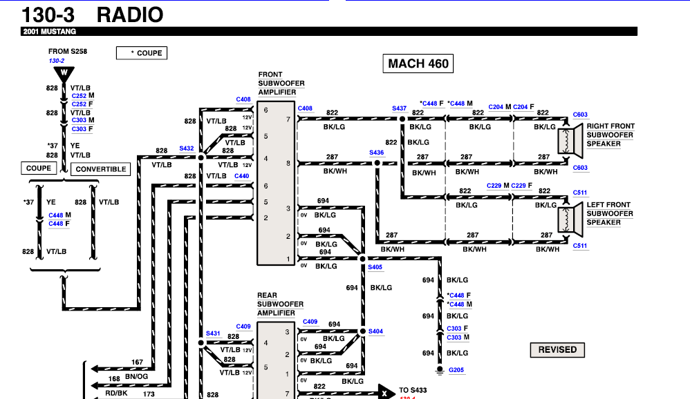 02 Gt Mustang Rear Deck Speaker Mach Wiring Diagram