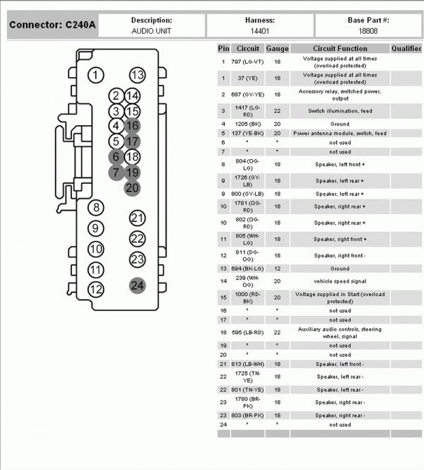 15 2006 Ford Five Hundred Car Audio Wiring Diagram Car Diagram