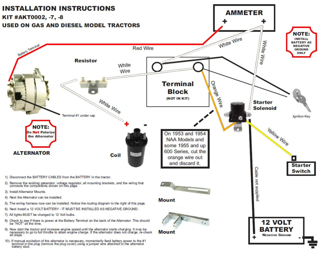 1944 2n Ford Tractor Wiring Diagram For Conversion To 12 Volt