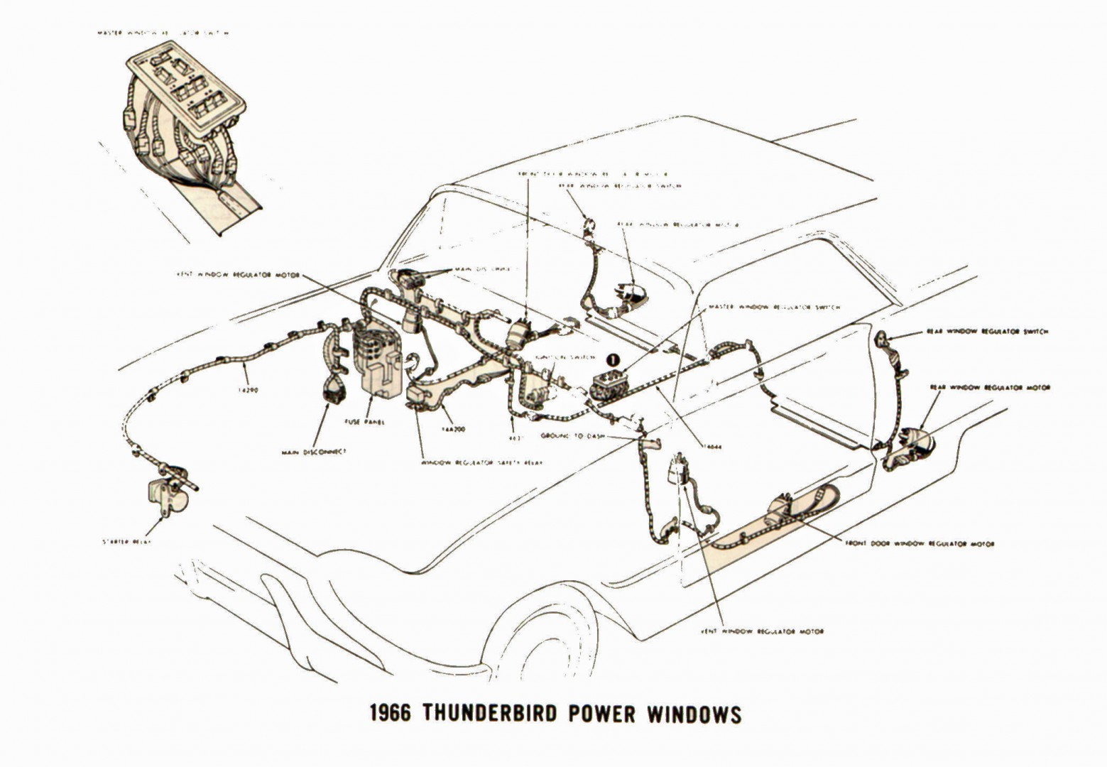 1964 Ford Thunderbird Wiring Diagram For Brake And Taillights