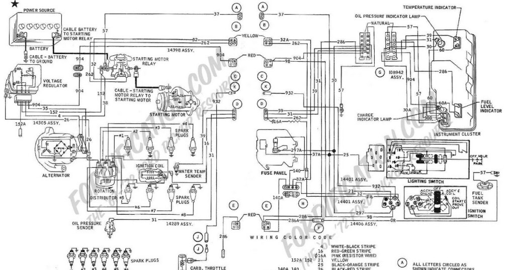 1969 Ford F100 F350 Ignition Starting Charging And Gauges Wiring 