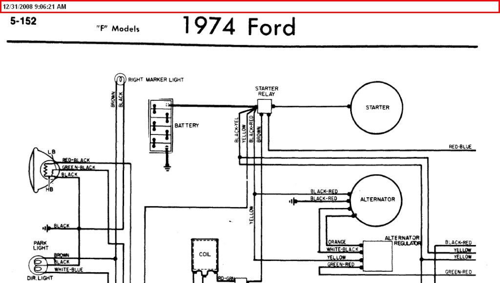 1977 Ford F100 Alternator Wiring Diagram 1977 F100 Wiring Diagram 