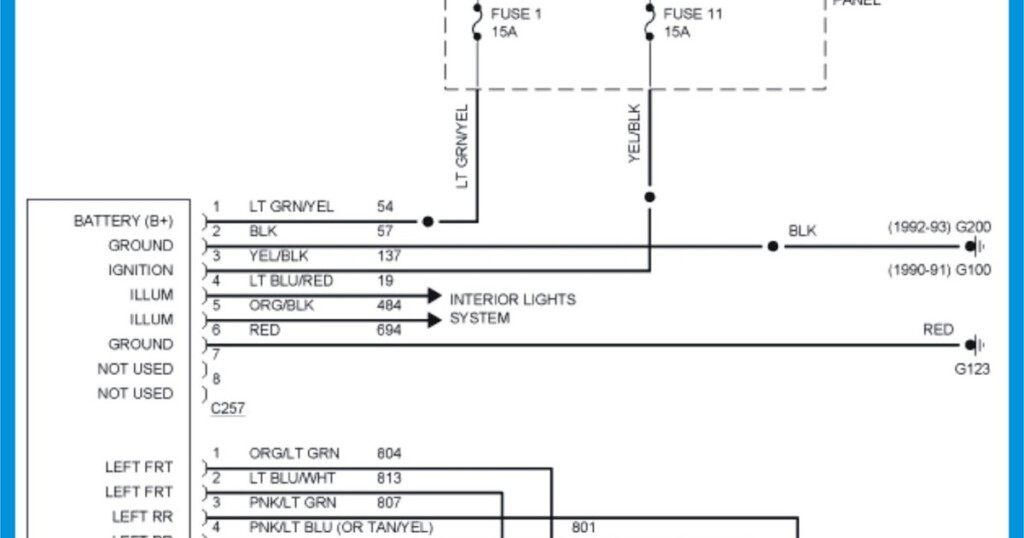 1990 1992 Ford Ranger Radio Wiring Diagram Schematic Wiring Diagrams 