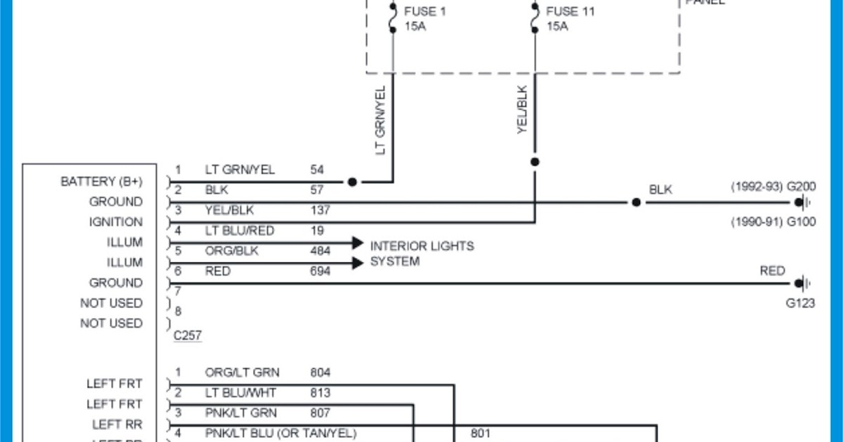 1990 1992 Ford Ranger Radio Wiring Diagram Schematic Wiring Diagrams 