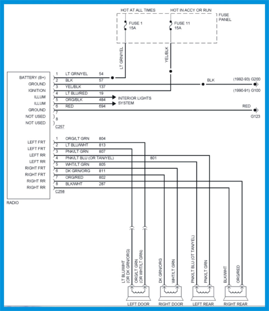 1990 1992 Ford Ranger Radio Wiring Diagram Schematic Wiring Diagrams 