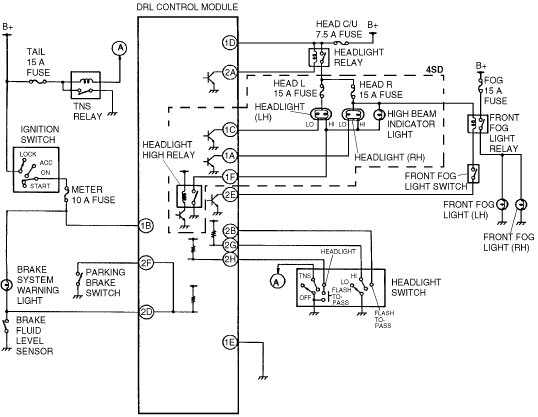 1993 Ford Taurus Daytime Running Light Wiring Diagram Guide Handbook