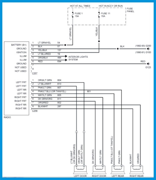 1994 Ford Radio Wiring Diagram