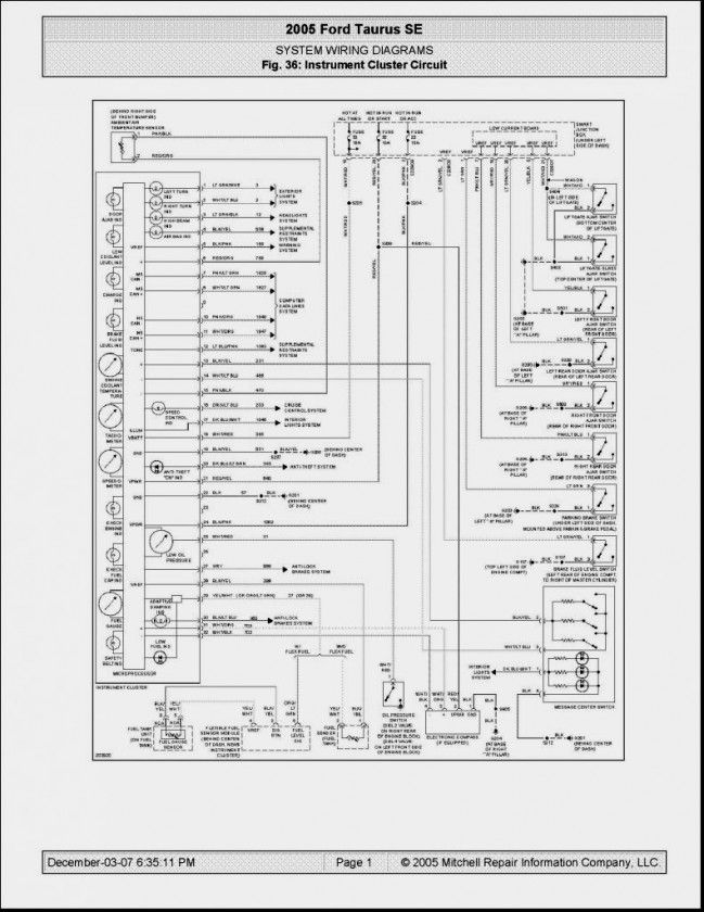 1994 Ford Taurus Wiring Diagram Wiring Diagram