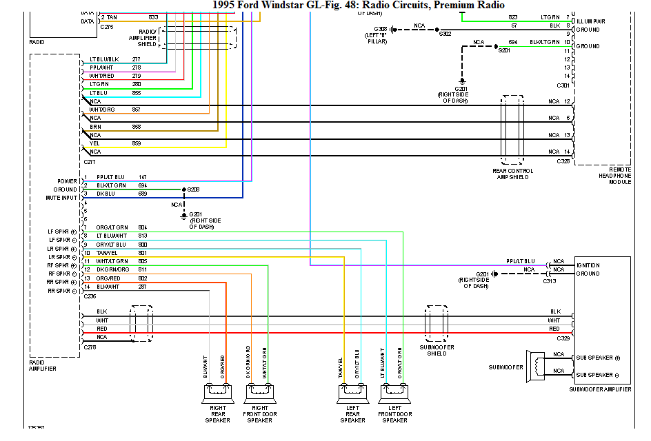 1995 Ford Windstar Stereo Wiring Diagram Wiring Diagram