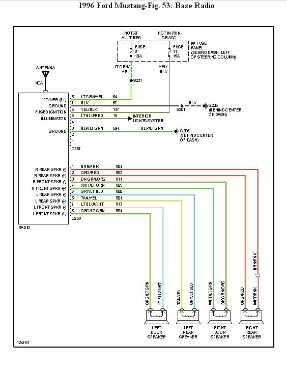 1996 Ford Mustang Tail Light Wiring Diagram Wiring Diagram And Schematic