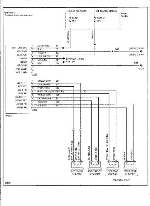 1997 Ford Taurus Radio Wiring Diagram For Your Needs