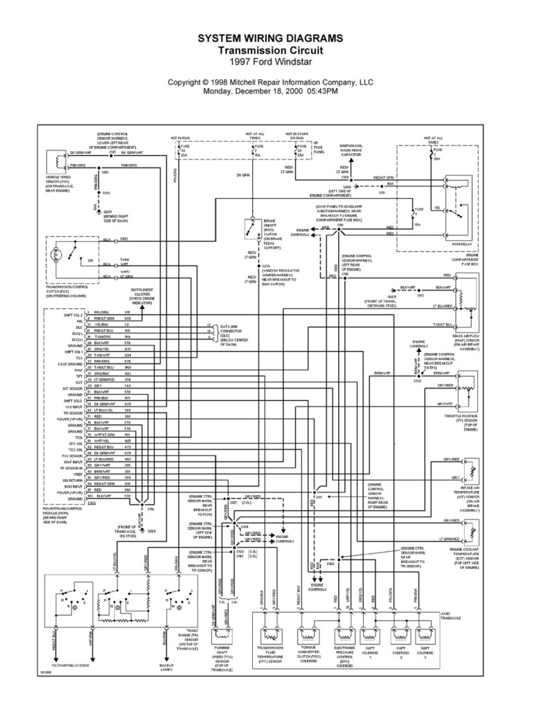 1997 Ford Windstar Complete System Wiring Diagrams Wiring Diagrams Center