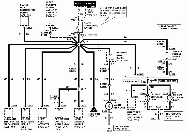 2002 Ford Focus Brake Light Wiring Diagram