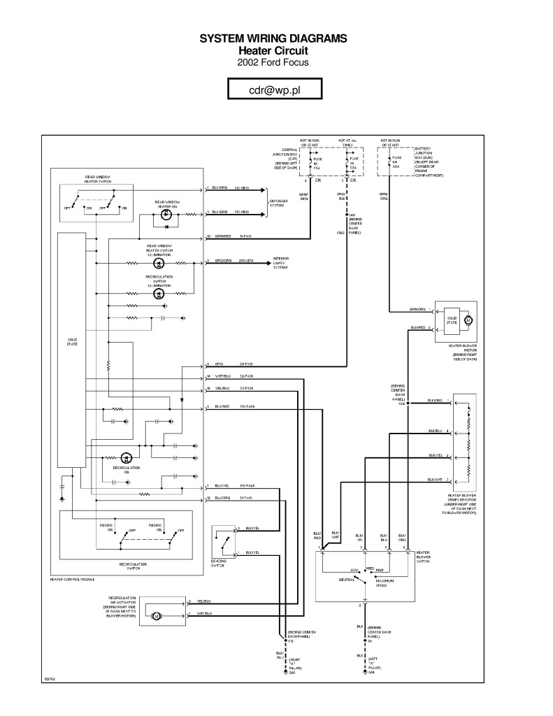 2002 Ford Focus Wiring Diagram 2002 Ford Focus Relay Diagram Wiring 