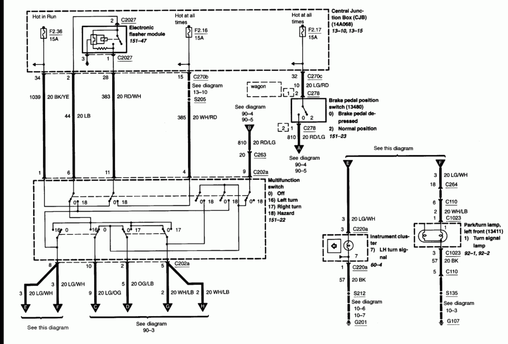 2003 Ford Taurus SEL 24 Valve V 6 Turn Signals Not Working On Any 