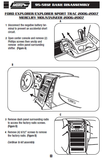 2007 Ford Explorer Sport Trac Installation Parts Harness Wires Kits 