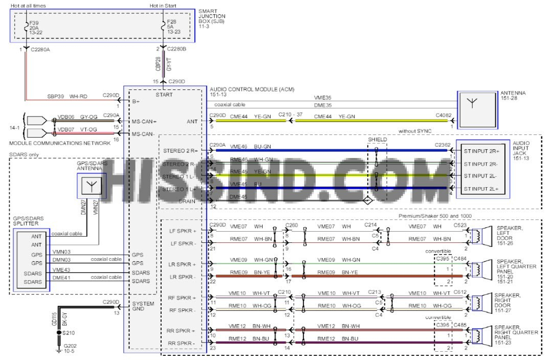 2013 Mustang Stereo Wiring Diagram