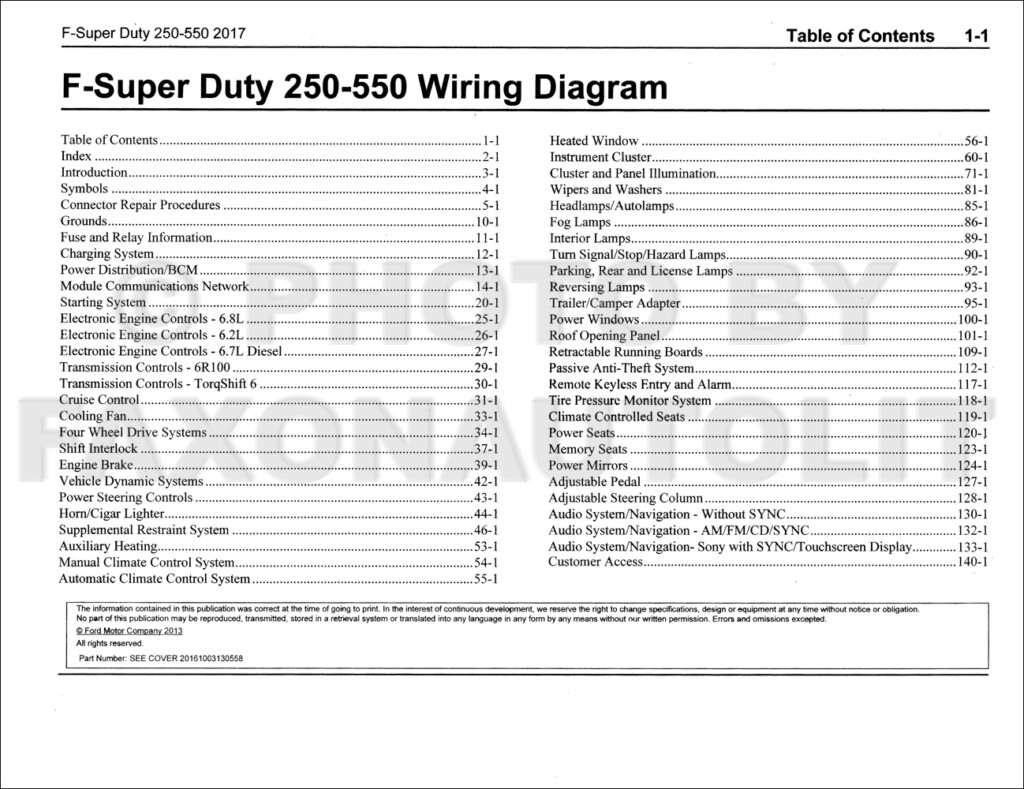 2017 Ford F250 F550 Super DutyTruck Wiring Diagram Manual Original