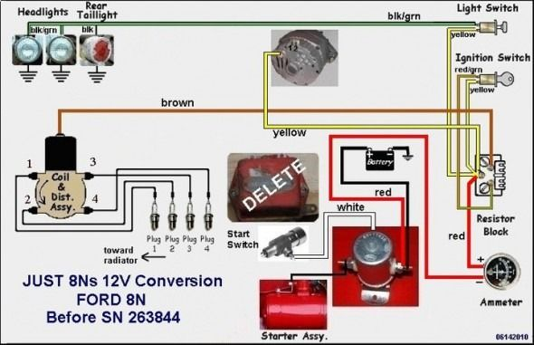 8n 12v Wiring Diagram 8n Ford Tractor Ford Tractors Ford