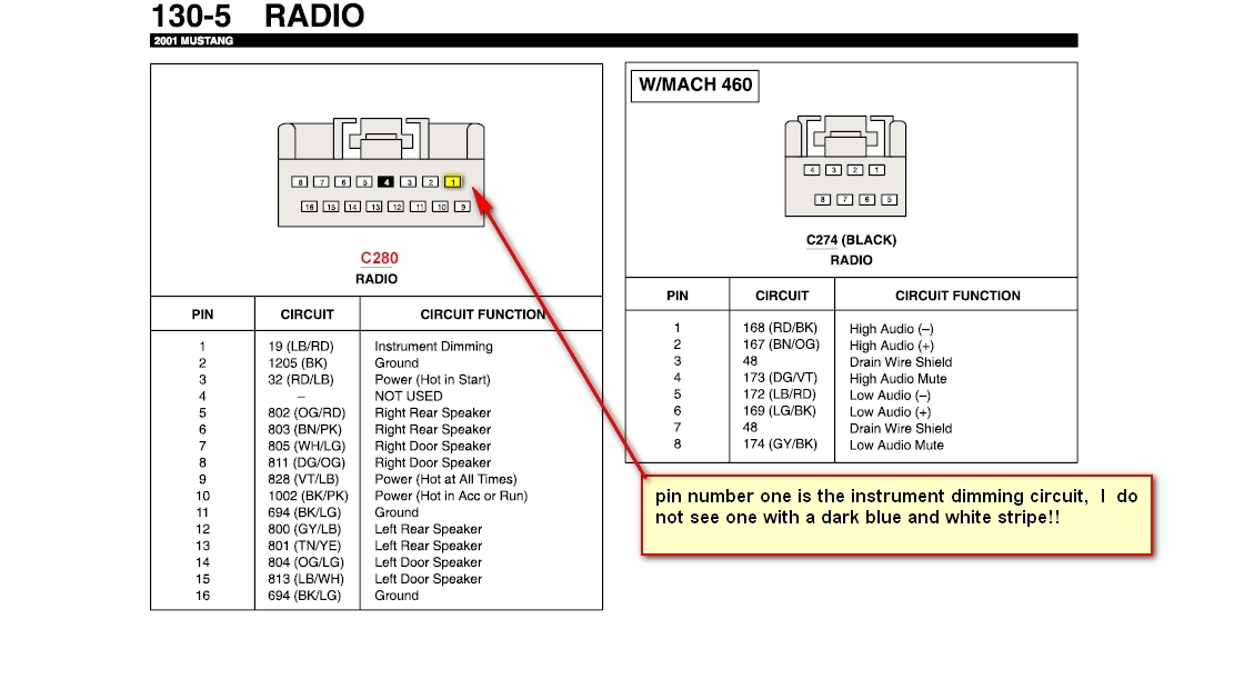 DIAGRAM 2001 Ford Mustang Radio Wiring Diagram Manual FULL Version HD