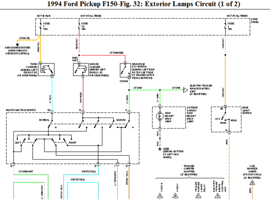 Ford Brake Light Wiring Diagram Wiring Diagram