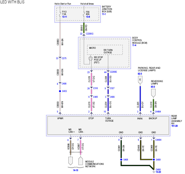 Ford F150 Tail Light Wiring Diagram Wiring Diagram