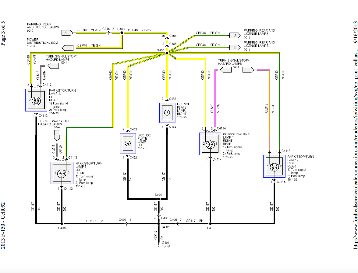 Ford F150 Tail Light Wiring Diagram Wiring Diagram