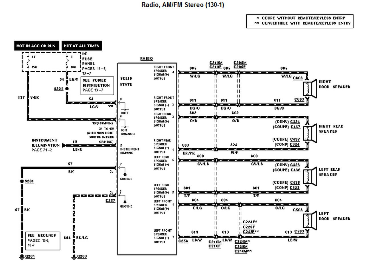 2000 Ford Mustang Wiring Diagram For Radio