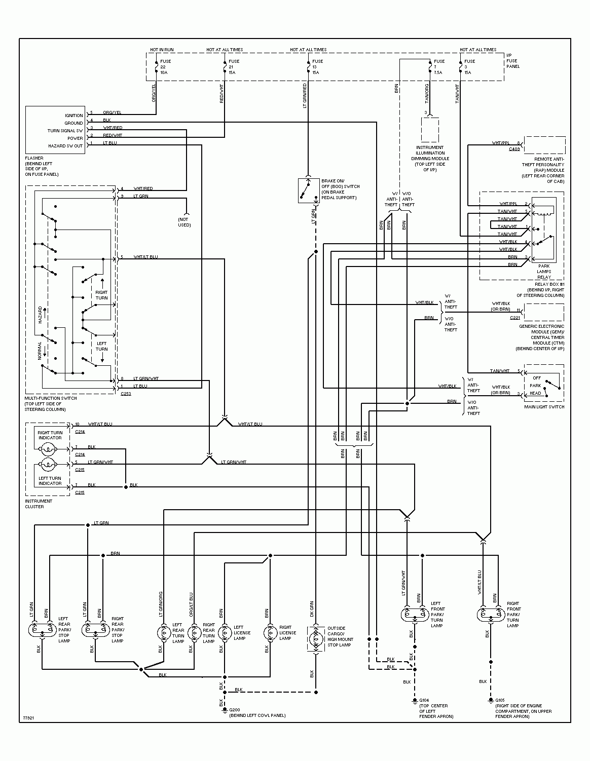 Ford Ranger Tail Light Wiring Wiring Diagram