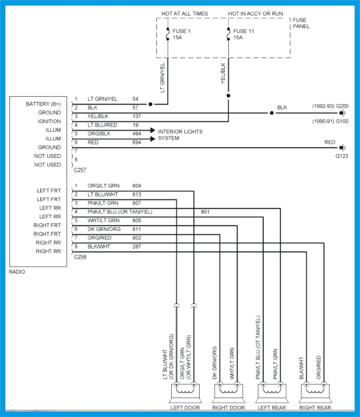 Ford Taurus Radio Wiring Diagram In 2021 Ford Ranger Diagram Ford 