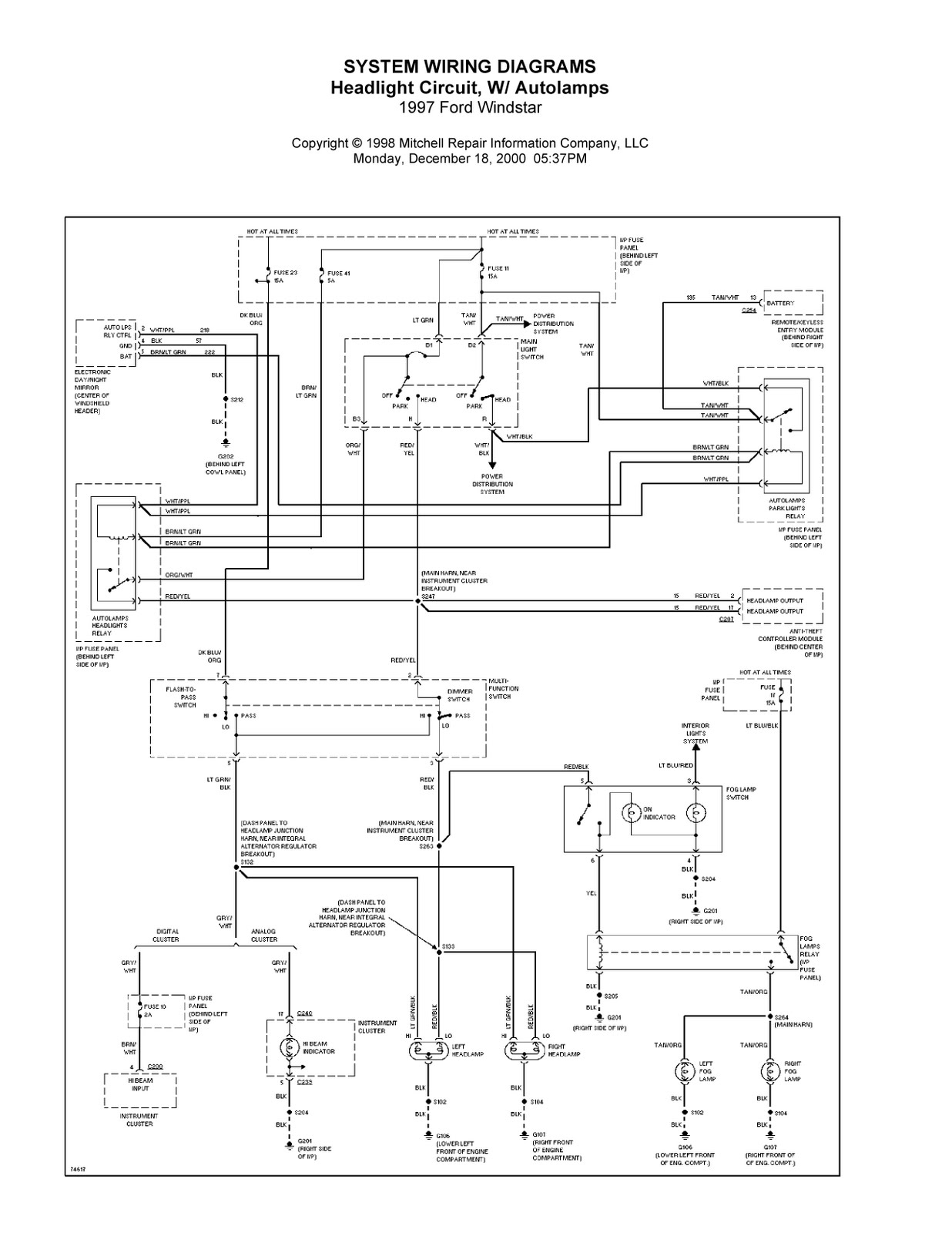 Ford Windstar Electrical Wiring Diagram Wiring Diagram