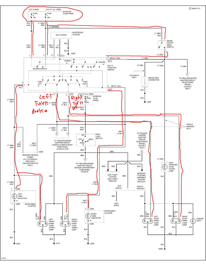 I Have 1 1996 E350 Club Wagon 7 5l Signal Lights Stopped Working 