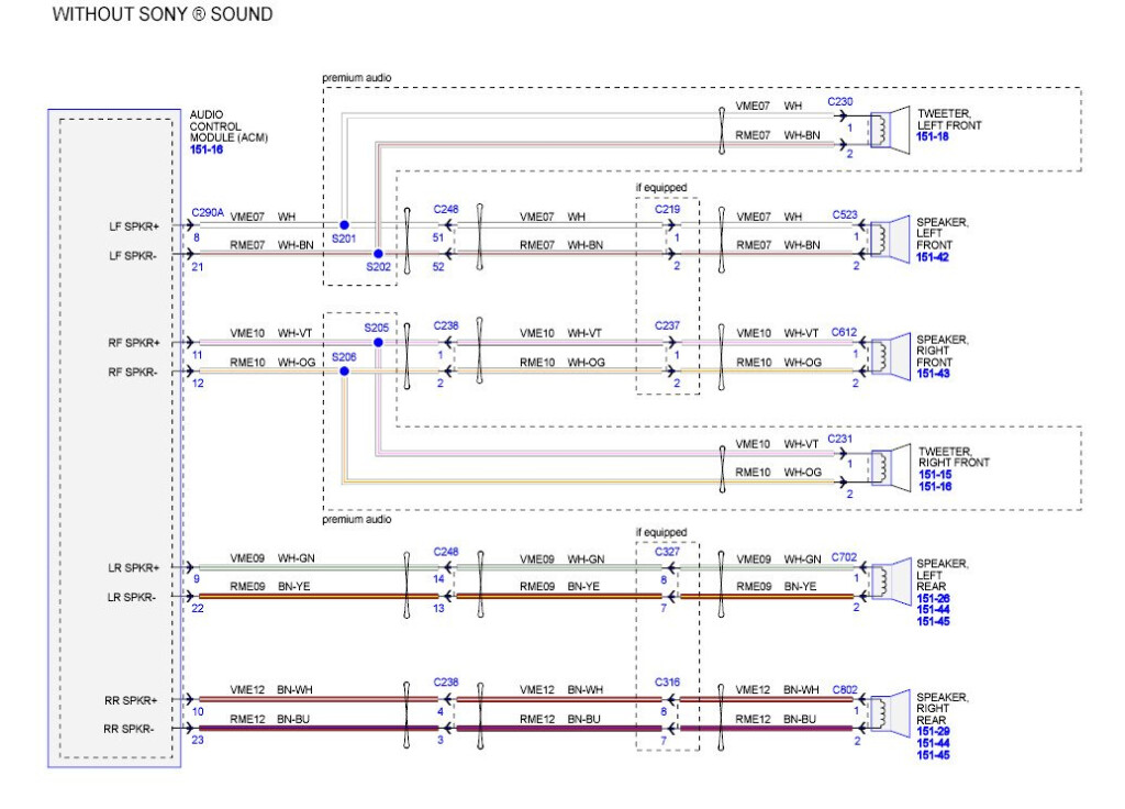 I Need The Wire Diagram For The Stereo And Speakers For A 2012 F150 