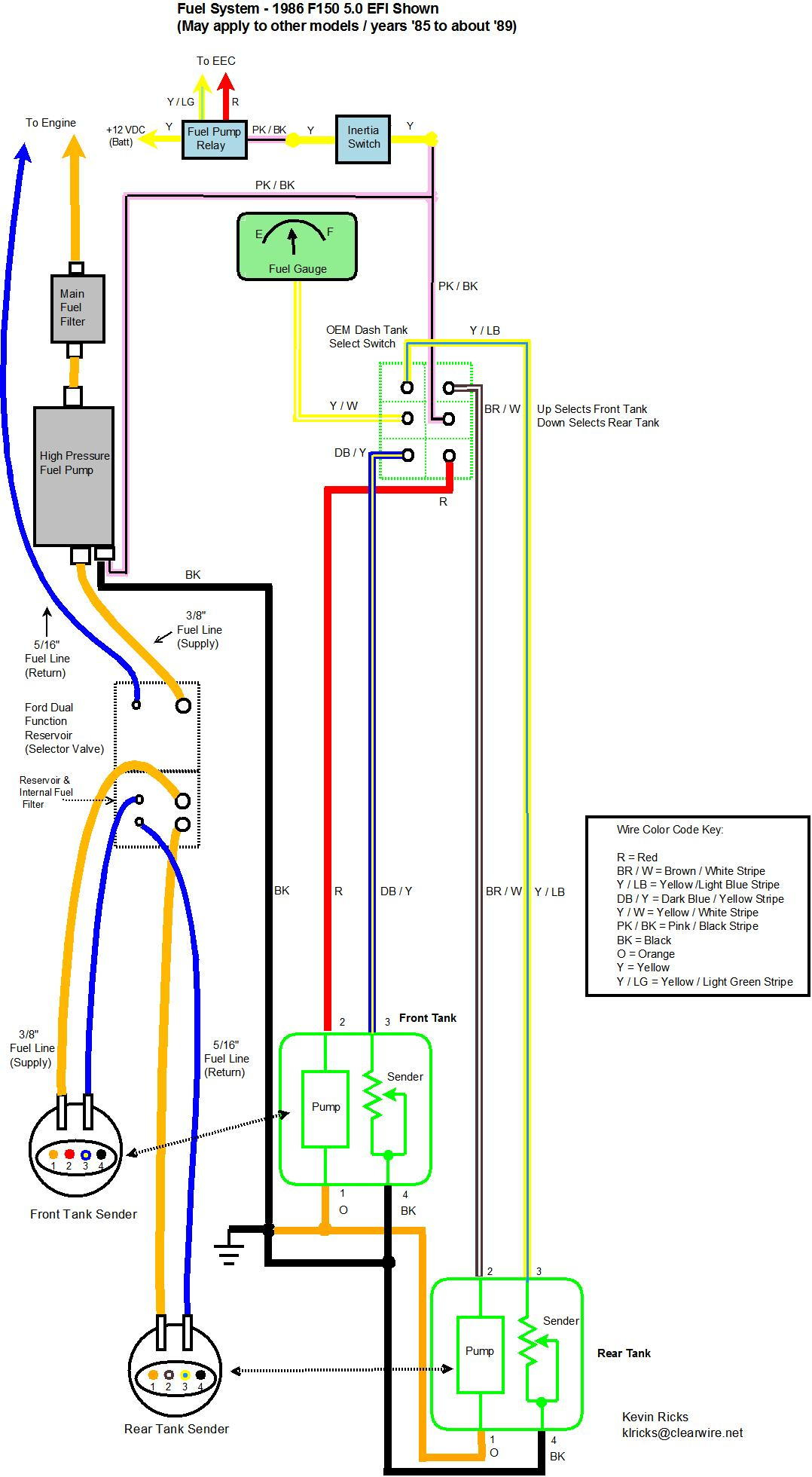 Installing Electronically Controlled Fuel Tank Selector Valve 1988 Ford 