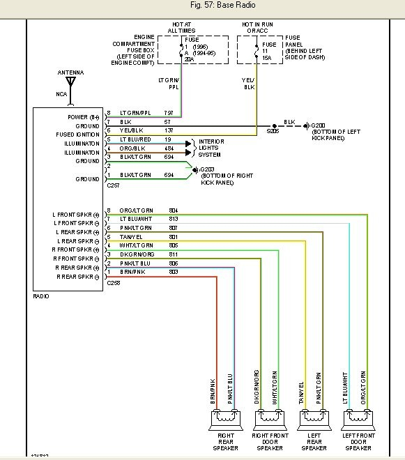 What Is The Wiring Diagram On A 1994 Ford F 150 Radio