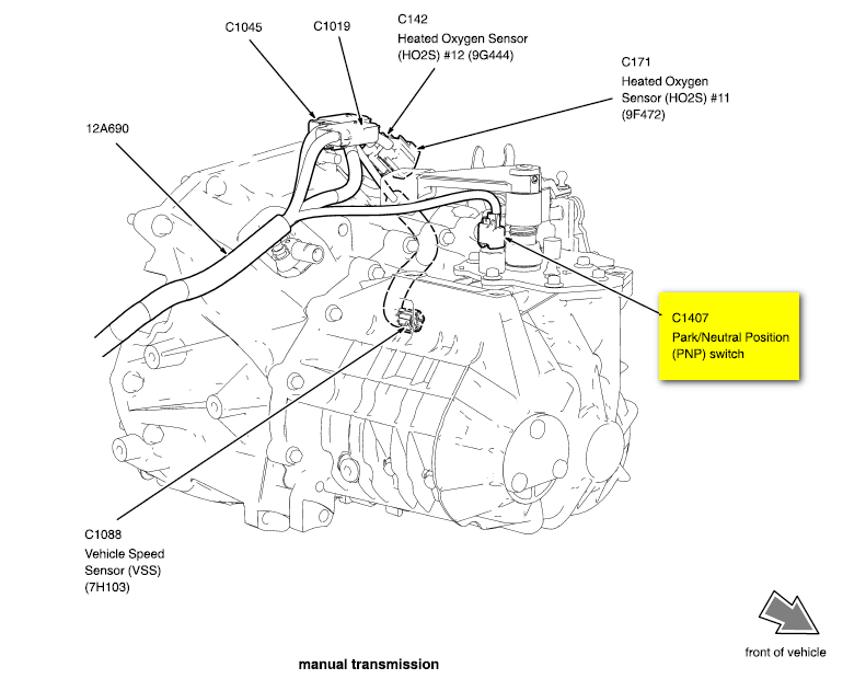 Wheres The Reverse Light Switch On My 2005 Ford Focus 2 0L Manual 