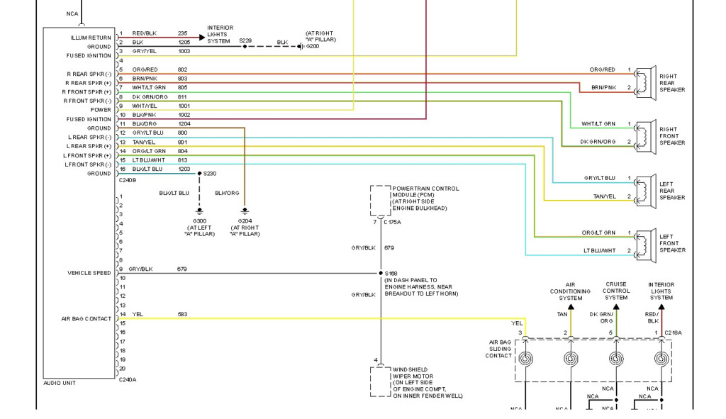 Wiring Diagram PDF 2003 Ford Escape Factory Radio Wiring Harness