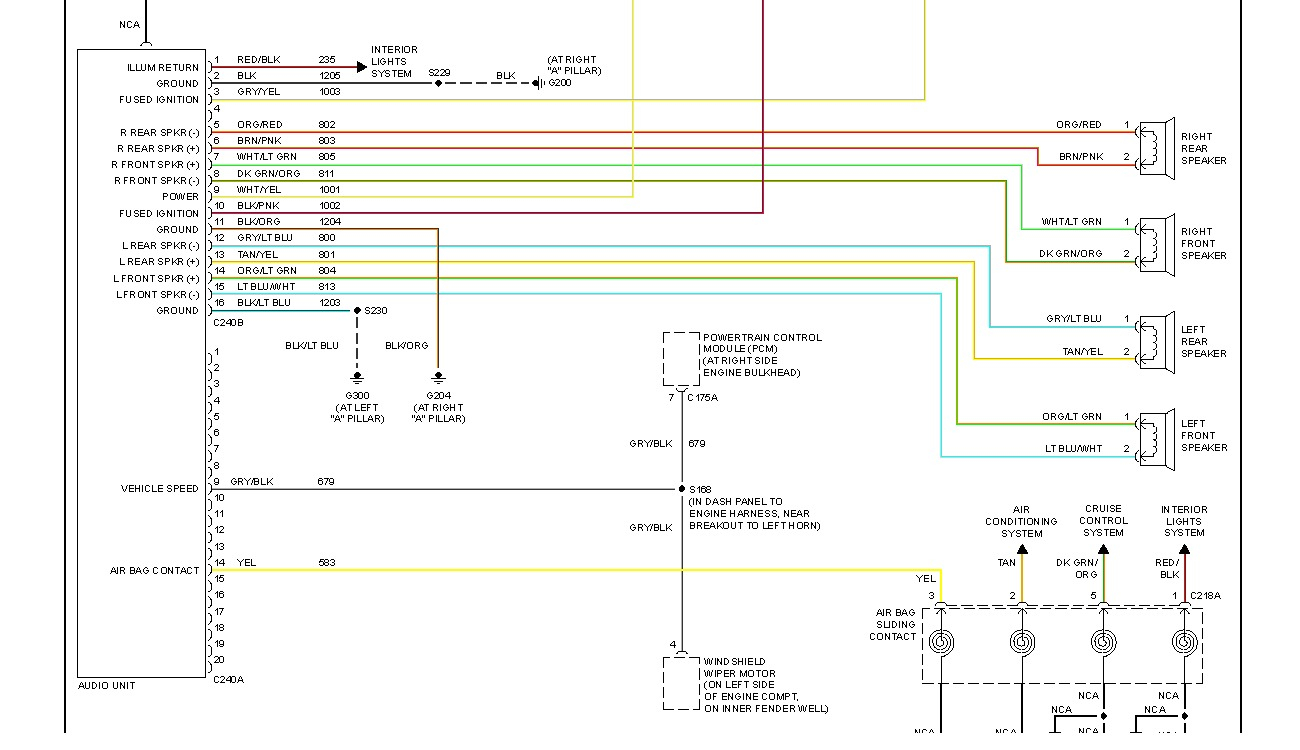 Wiring Diagram PDF 2003 Ford Escape Factory Radio Wiring Harness