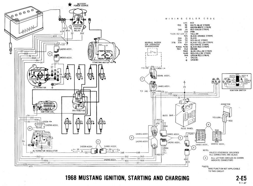 1968 Mustang Wiring Diagrams And Vacuum Schematics Average Joe