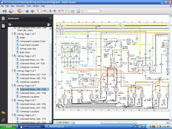 1973 Colorized Mustang Wiring Diagrams Fordmanuals