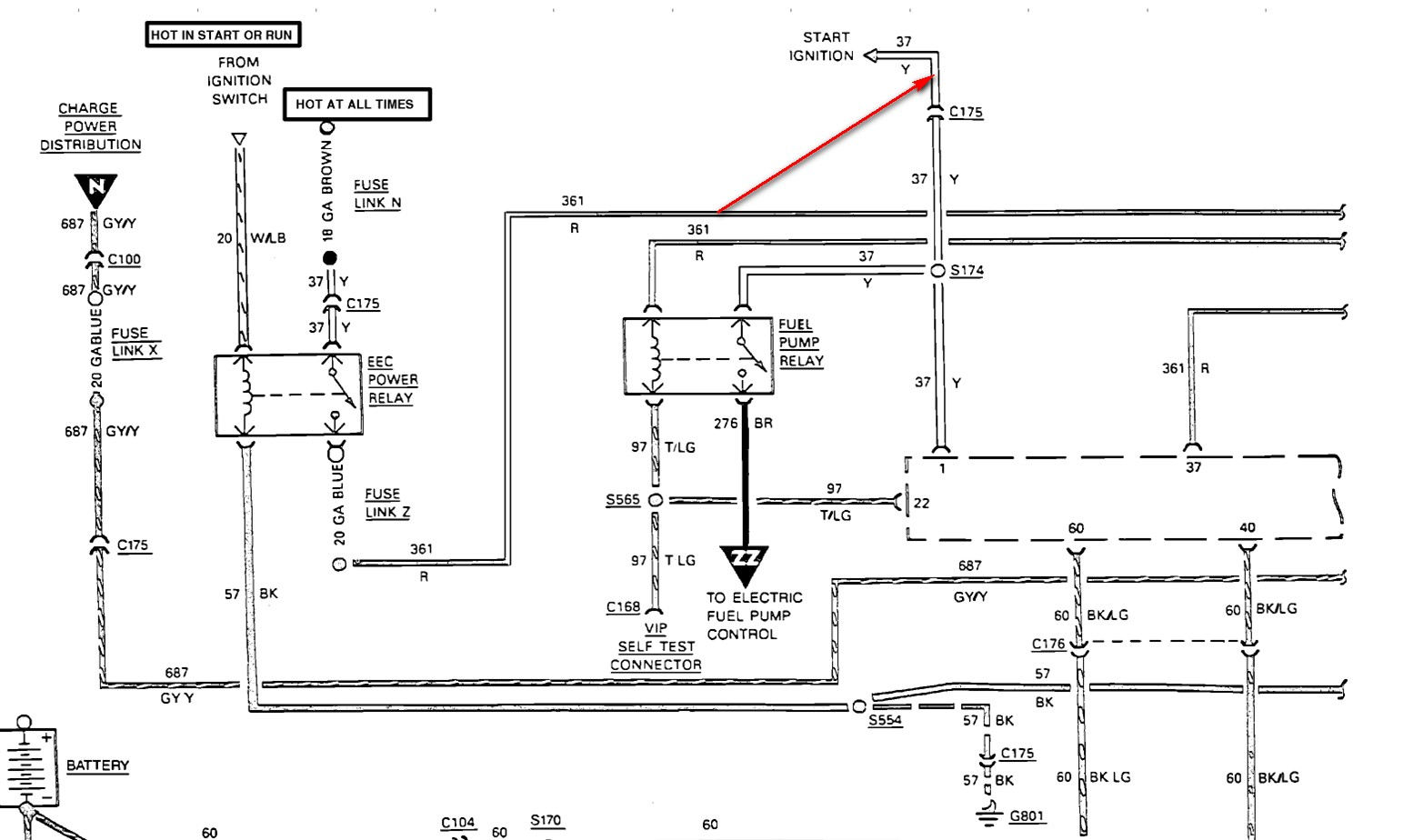 1988 Ford F150 Getting Fuel ignition Switch electrical Schematic