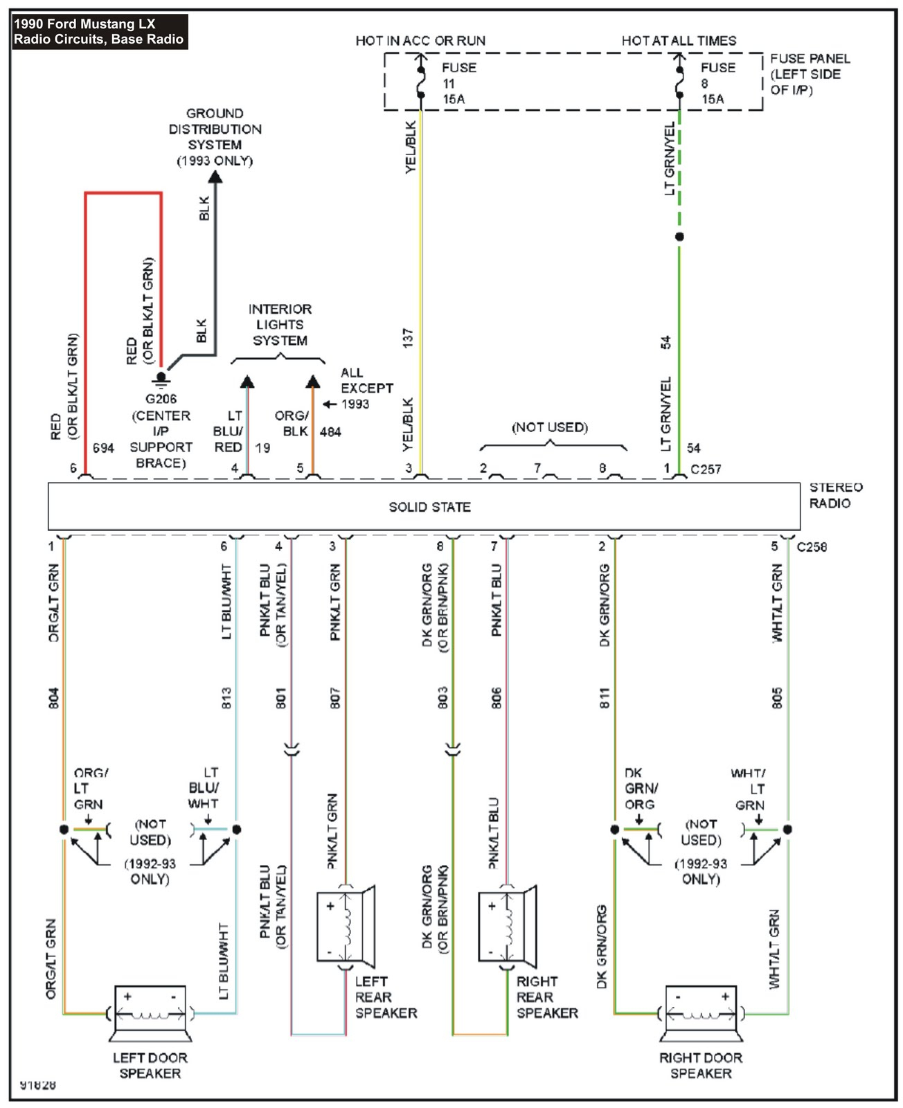 2000 Ford Mustang V6 Radio Wiring Diagram Sustainablesed