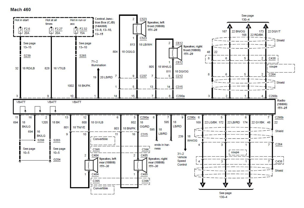 2003 2004 03 04 Mustang Mach 460 Wiring Diagram