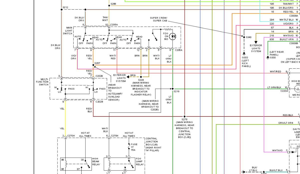 2003 Ford F250 Headlight Wiring