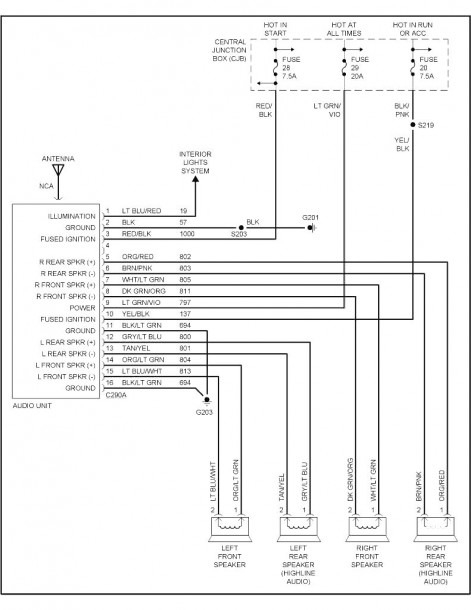 2004 Ford Taurus Stereo Wiring Diagram Collection Wiring Diagram Sample