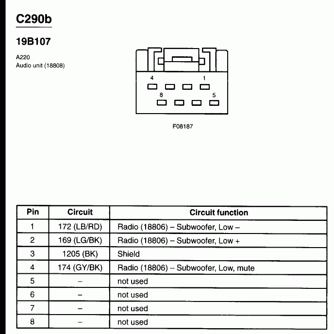 2006 Ford Escape Radio Wiring Diagram Database Wiring Diagram Sample