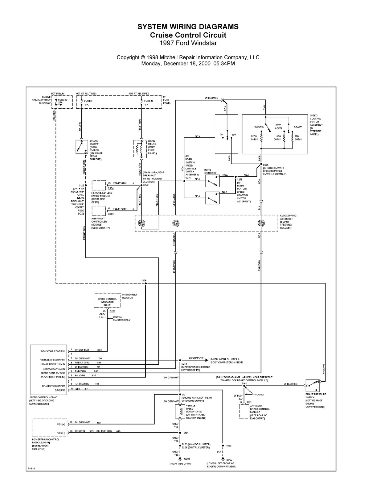 95 Windstar Engine Wiring Diagram