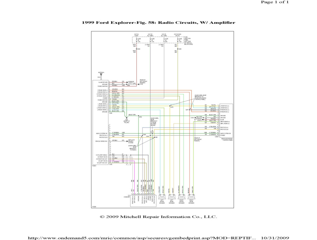 99 Ford Explorer Radio Wiring Diagram Sample Wiring Diagram Sample