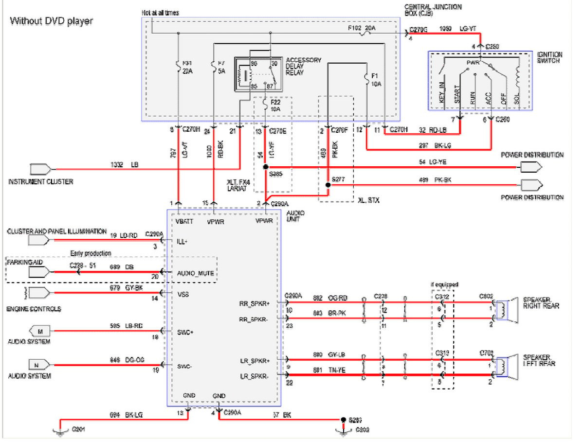 Can Someone Send Me Stereo Wiring Diagram And Colour Codes For 2005 F250