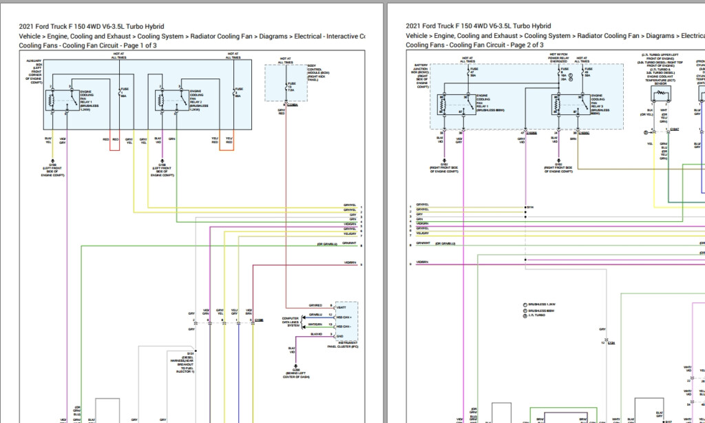 Ford F 150 4WD V6 3 5L 2021 Turbo Hybrid Wiring Diagrams Auto Repair 